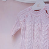 Saída Maternidade Trança Grossa Rosa Bebe ( P )